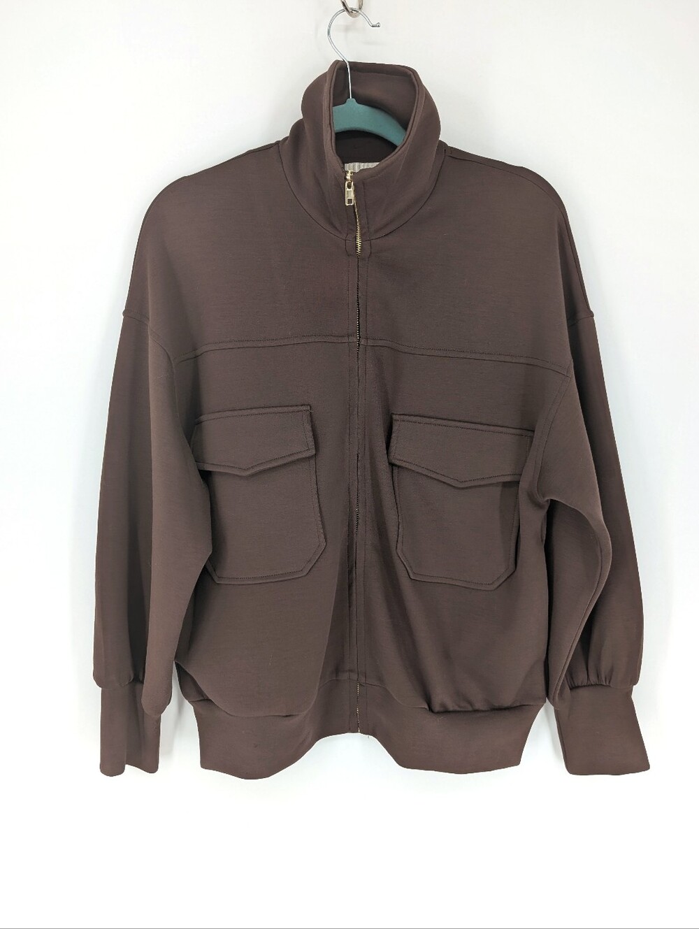 P Cill Reid Utility Jacket Butter Modal Cocoa Brown Size Medium NWT